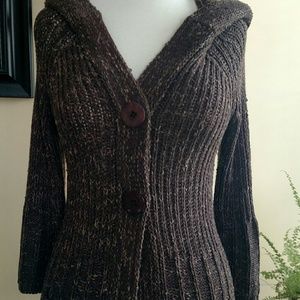 BCBG hooded knitted cardigan